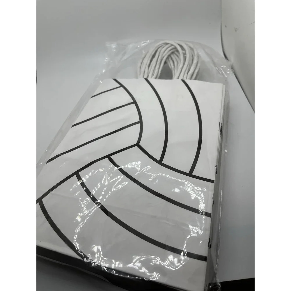 16 Volleyball-Themed‎ Party Favor Bags with Handles for Kids and Adults